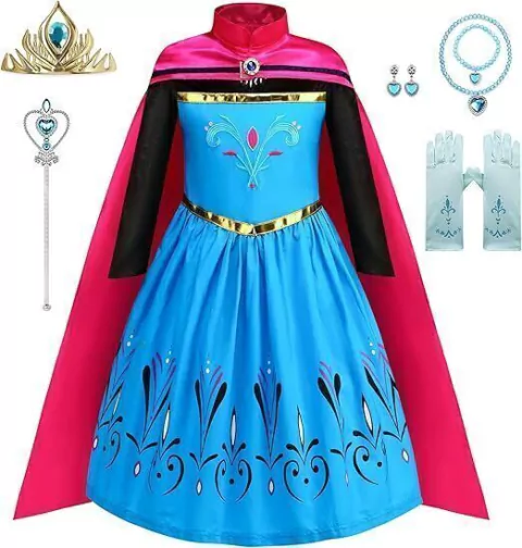 Fantasia Infantil Elsa Frozen - Tamanho 5 - 6 anos