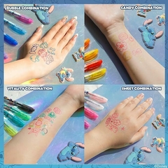 Imagem do Kit 16 canetas para pintar no corpo Stitch