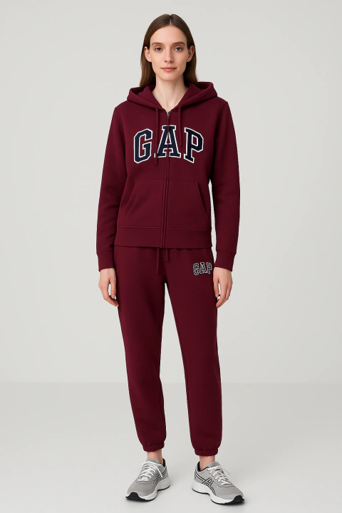 Conjunto Moletom ziper GAP Feminino Deep Ruby Red- GAP8988- Tamanho M - comprar online