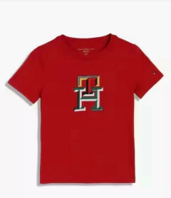 Camiseta Infantil Tommy Hilfiger Vermelha - TH5400 - Tamanho 16 - 18 anos na internet