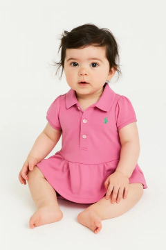 Romper Ralph Lauren c/ Peplum Purple - RL432 - Tamanho 3 meses - comprar online