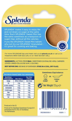 Adoçante Splenda Mini Comprimidos 500 Tablets - Original - comprar online
