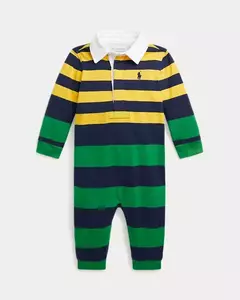 Macacão Polo Ralph Lauren Navy Cobalt Multi - Menino - RL8124 - Tamanho 12 meses