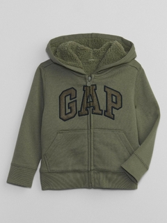 Moletom Gap Ziper Forrado Sherpa Verde - GAP213 - Tamanho 4 anos