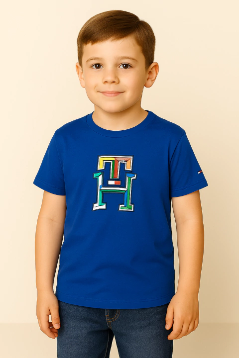 Camiseta Tommy Hilfiger Azul TH - TH7408 - Tamanho 8 - 10 anos - comprar online