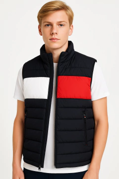 Colete Puffer Infantil Tommy Hilfiger Azul Marinho - TH0099 - Tamanho 16 - 18 anos - comprar online