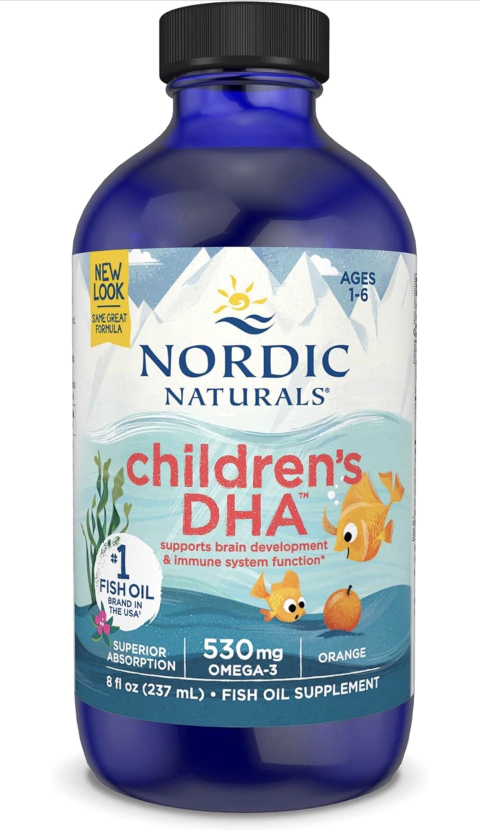 Nordic Naturals DHA para crianças 530mg Omega 3 - 237ml - idade 1 a 6 anos