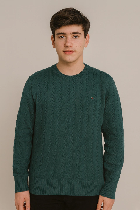 Sweater Tommy Hilfiger Menino Verde Escuro - TH9653 - Tamanho 16 - 18 anos - comprar online