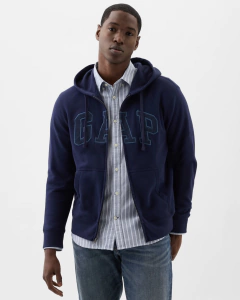 Moletom Gap Ziper Logo Masculino Azul Marinho - GAP0888 - Tamanho G