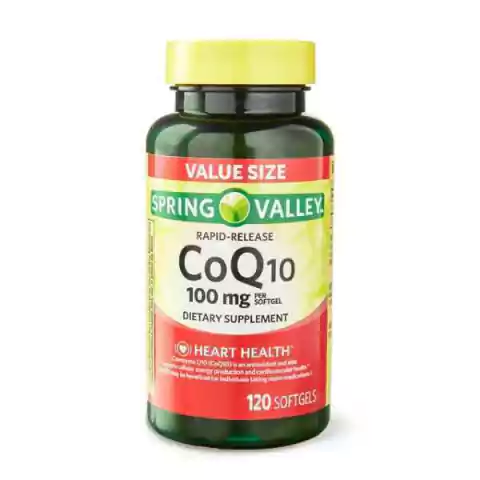 Suplemento COQ10, 100MG - VITAMINA SPRING VALLEY - 120 UNID - Exp 10/27
