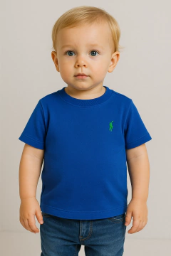 Camiseta Ralph Lauren Azul - Menino - RL2480- Tamanho 18 meses - comprar online