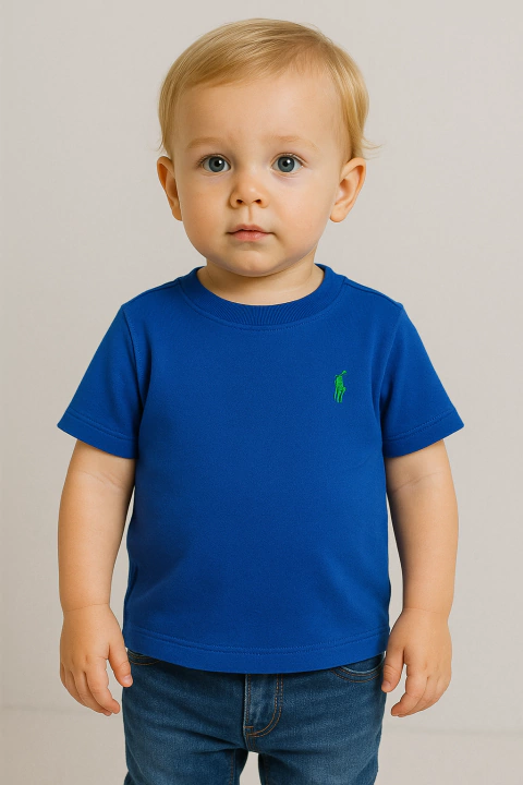 Camiseta Ralph Lauren Azul - Menino - RL2480- Tamanho 18 meses - comprar online