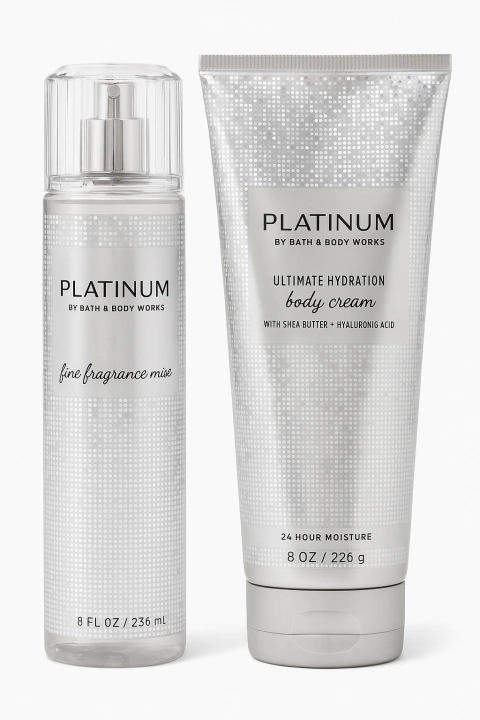 Kit Bath Body Works Creme Hidratante e Body Splash - Platinum - comprar online