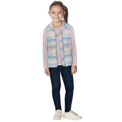 Conjunto Calvin Klein 3 peças Colete Rainbow - CK9646 - Tamanho 6 anos