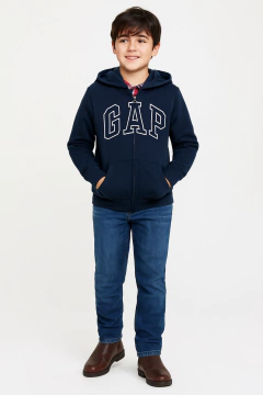 Moletom Ziper Gap Azul Marinho - GAP3021 - Tamanho 10 anos - comprar online