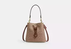 New Bolsa Coach Rowan bucket bag in signature canvas - Brown - comprar online