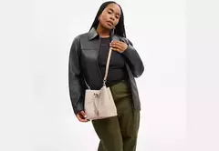 New Bolsa Coach Rowan bucket bag in signature canvas - loja online