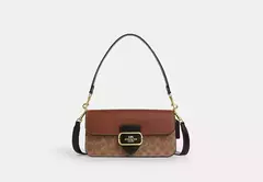 Bolsa Coach Morgan Shoulder Bag In Colorblock Signature Canvas