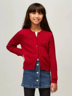 Cardigan Tommy Hilfiger Cereja - TH8172 - Tamanho 2 - 3 anos - comprar online