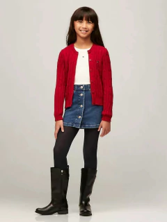 Cardigan Tommy Hilfiger Cereja - TH8172 - Tamanho 2 - 3 anos na internet