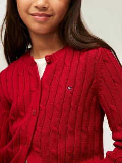 Cardigan Tommy Hilfiger Cereja - TH8172 - Tamanho 2 - 3 anos - Mimos de Orlando