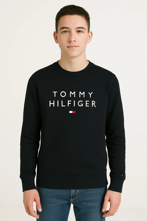 Moletom Tommy Hilfiger Azul Marinho - TH765 - Tamanho 16 - 18 anos - comprar online