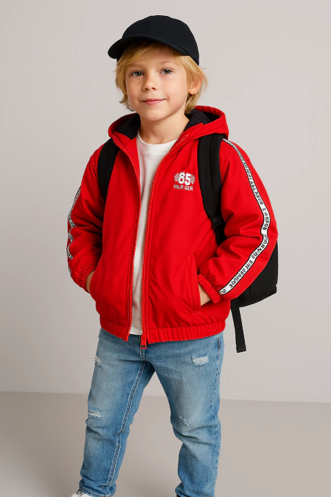 Jaqueta Infantil Tommy Hilfiger Vermelha - TH87354 - Tamanho 8 - 10 anos - comprar online