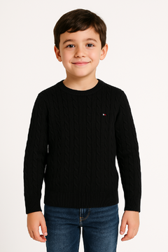 Sweater Tommy Hilfiger Menino Azul Marinho - TH189- Tamanho 6 - 7 anos - comprar online