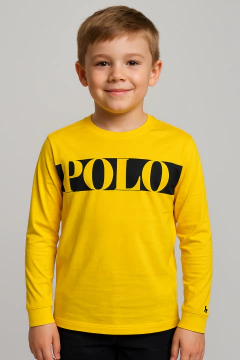 Camiseta Polo Ralph Lauren Manga Longa - 83869- Tamanho 4 anos - comprar online