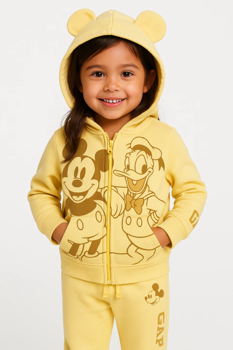 Conjunto Moletom Fleece Disney GAP - Amarelo - GAP0689- Tamanho 5 anos - comprar online