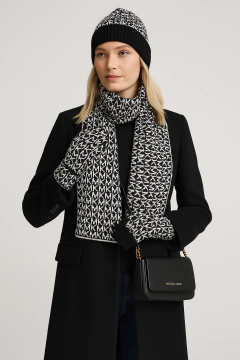 Kit Touca, Luva e Cachecol Michael Kors Black/White - comprar online