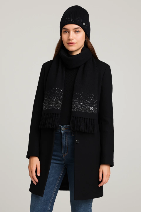 Touca e Cachecol Calvin Klein Black - comprar online