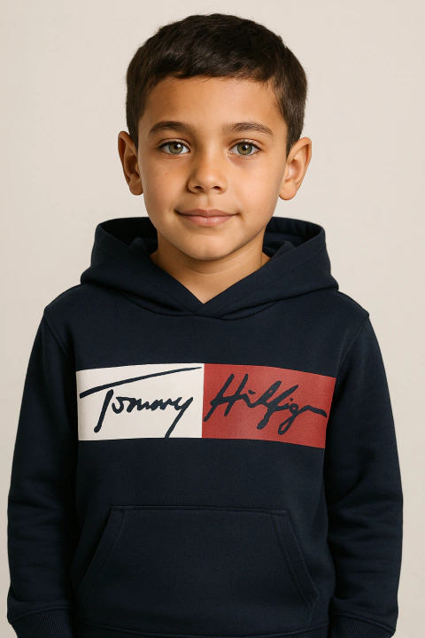 Moletom Tommy Hilfiger Azul Marinho - Tamanho 6 anos - comprar online