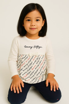 Conjunto Infantil Tommy Hilfiger Legging Jeans- TH0750 - Tamanho 6 anos - comprar online