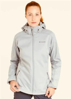 Jaqueta Columbia Hood Mountain Softshell Feminina Gelo - Tamanho P na internet