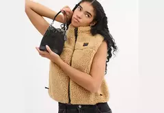 Bolsa Coach Mini Bucket Bag Silver Black na internet
