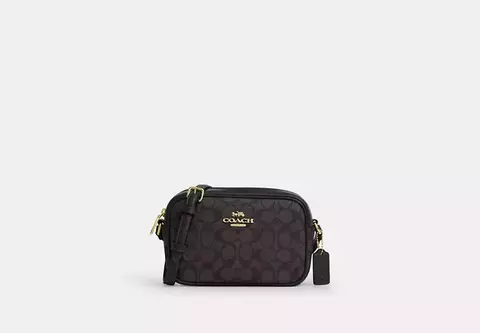 Bolsa Coach Jamie Mini Camera Bag Signature Marrom/Preta - comprar online