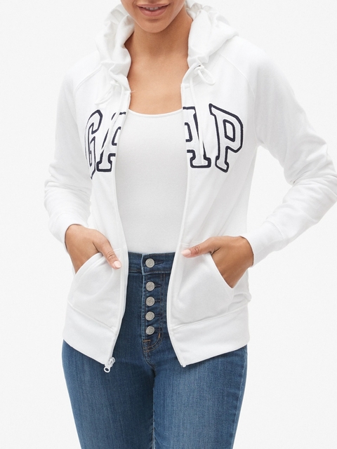 Moletom Gap Ziper Logo Hoodie Branco - GAP5919 - Tamanho GG - comprar online
