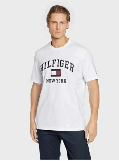 Camiseta Masculina Tommy Hilfiger Branca - TH0222 - Tamanho P (Modelagem Grande)