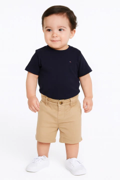 Camiseta Tommy Hilfiger Azul Marinho - TH2102 - Tamanho 24 meses - comprar online