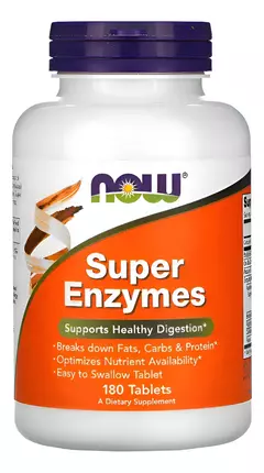 Suplemento En Tabletes Now Foods Enzimas De 180 Unidades