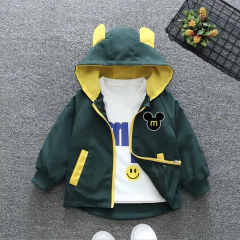 Jaqueta infantil corta vento Mickey - Verde - Tamanho 3 anos na internet