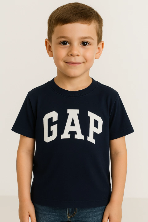 Camiseta Gap Azul Marinho - GAP200- Tamanho 5 anos - comprar online