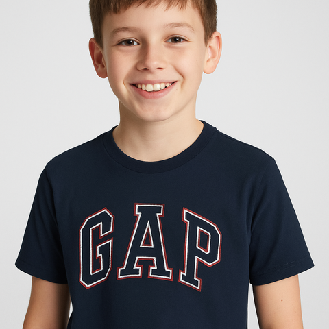 Camiseta Gap Azul Marinho - Gap766 - Tamanho 8 anos - comprar online