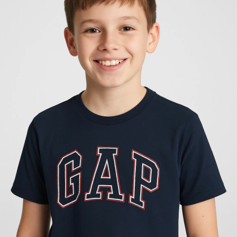 Camiseta Gap Azul Marinho - Gap766 - Tamanho 8 anos - comprar online