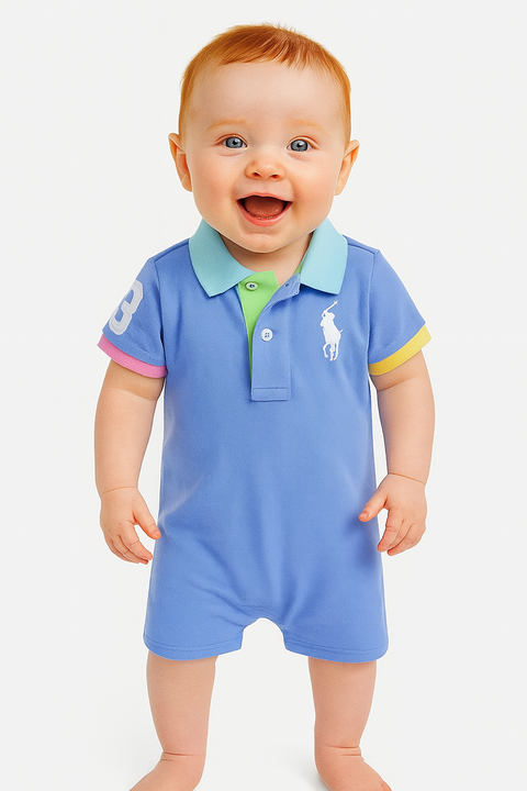 Romper Ralph Lauren c/ Azul - RL2005 - Tamanho 3 meses - comprar online