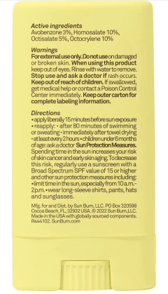Sun Bum Kids Protetor Solar Mineral Vegano Stick Spf 50 - EXP 02/27 - comprar online