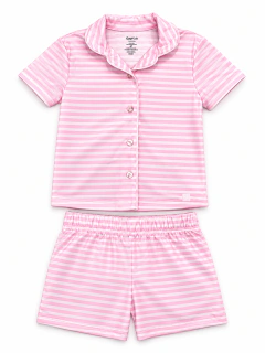 Pijama Gap Infantil Menina Rosa Listras - Tamanho 4 anos na internet