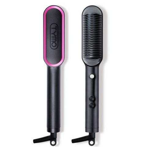 Escova Alisadora Tymo Ring - Preta com Pink