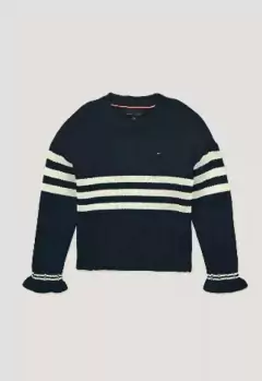 Blusão Tommy Hilfiger Menina Azul Marinho - TH609 -Tamanho 6 - 7 anos na internet